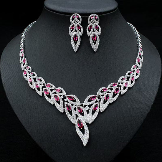 Bridal jewelry two piece set