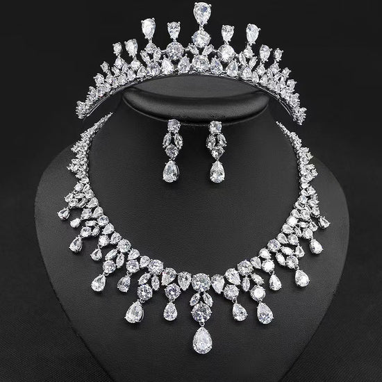 Bridal jewelry set three piece