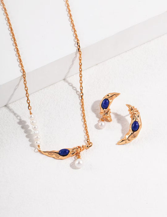Fashionable and high-end moon element natural pearl necklace
