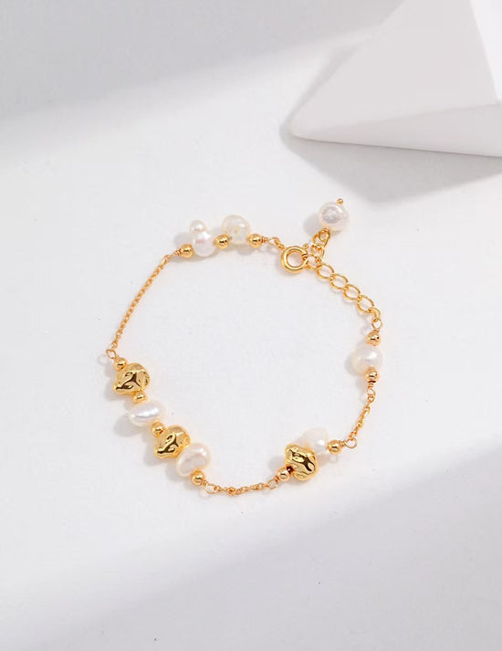Fashionable, light-luxury, high-end sterling silver pearl bracelet