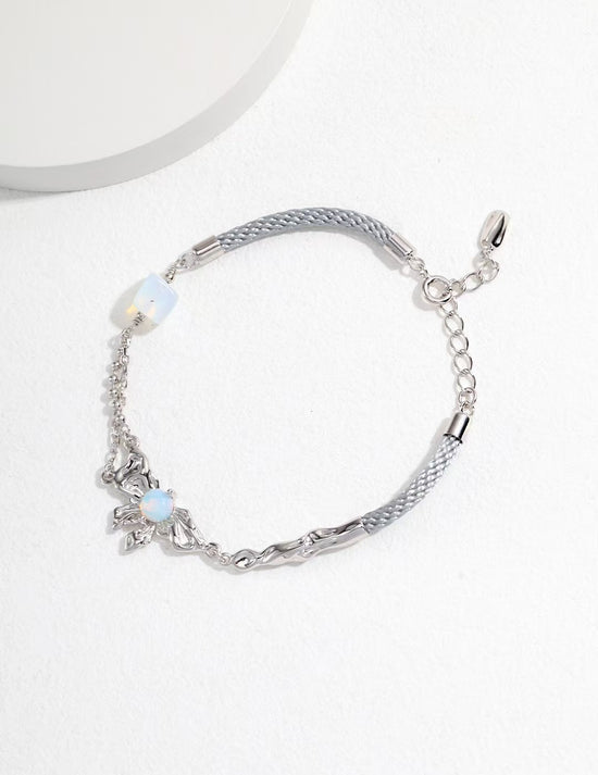 Bow design series sterling silver opal bracelet Instagram cool design