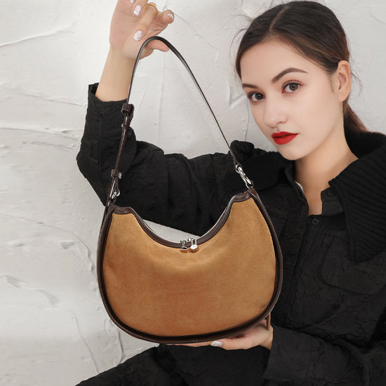 New Genuine Leather Crossbody Messenger Bag Minimalist Vintage Commute Satchel