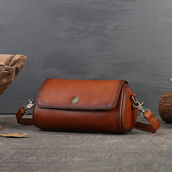 New Women Leather Crossbody Bag Summer Retro Minimalist Design High Quality Single Shoulder Bag