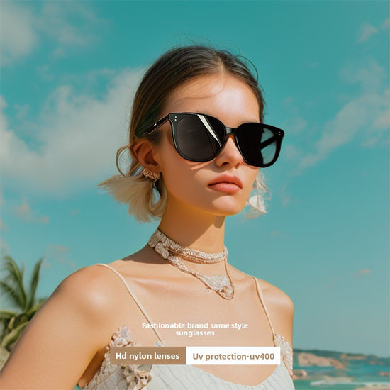 2025 New Black Super Sunglasses Women Premium LibeS Acetate Face Slimming UV Protection