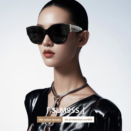 2025 New Stylish Sunglasses Women Large Frame Rose Inspired M95 UV Protection