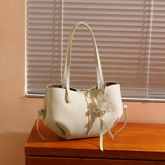 New Genuine Leather Tote Bag for Women Large Capacity Chic Commuter Bag