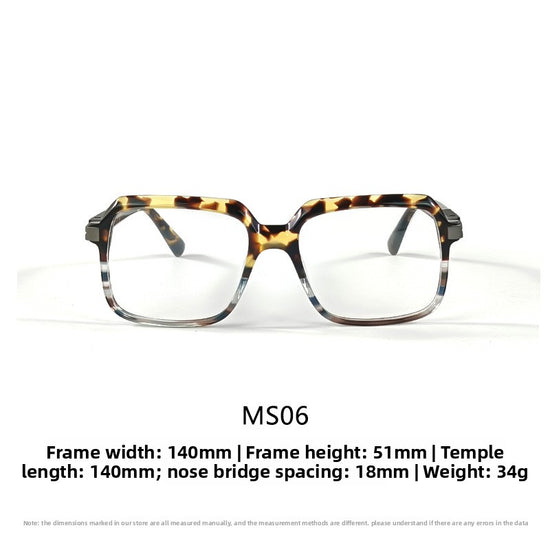 Large Frame Acetate Glasses Unisex Prescription Ready Face Slimming