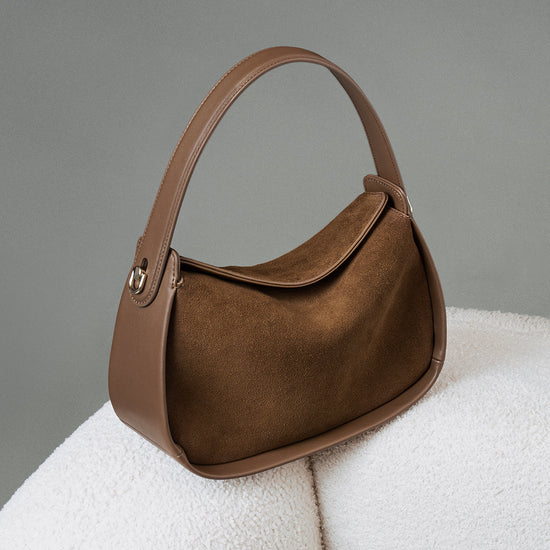 Elegant Leather Shoulder Bag 2025 Model Matte Cowhide Fashionable Women Purse