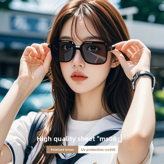 Womens Sunglasses 2025 New UV Protection Large Face Driving Polarized
